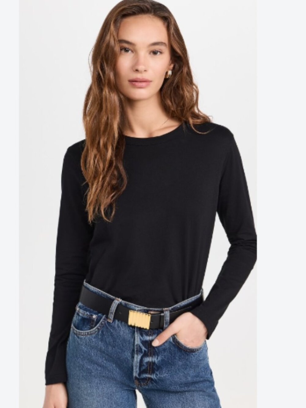 Soldout.nyc The Long Sleeve Perfect Tee Black Size Large